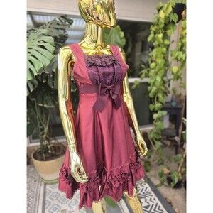 Alice and the Pirates Caterina JSK Gothic Lolita Dress Corset Burgundy Ruffle